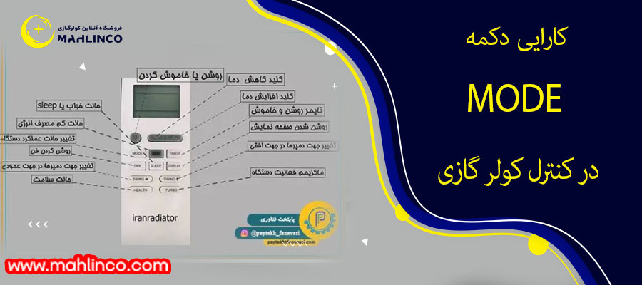 کارایی دکمه MODE در کنترل کولر گازی