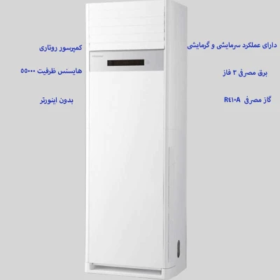 کولر گازی ایستاده 55000 هایسنس مدل HFH-55FM نمای ۳